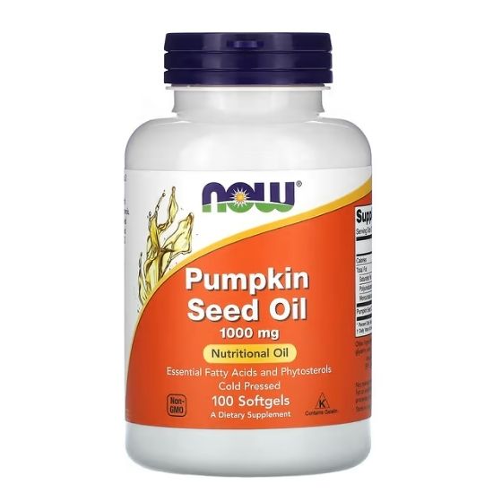 Pumpkin Seed Oil, 1000mg, 100 softgels, NOW Foods - Vitax.ro