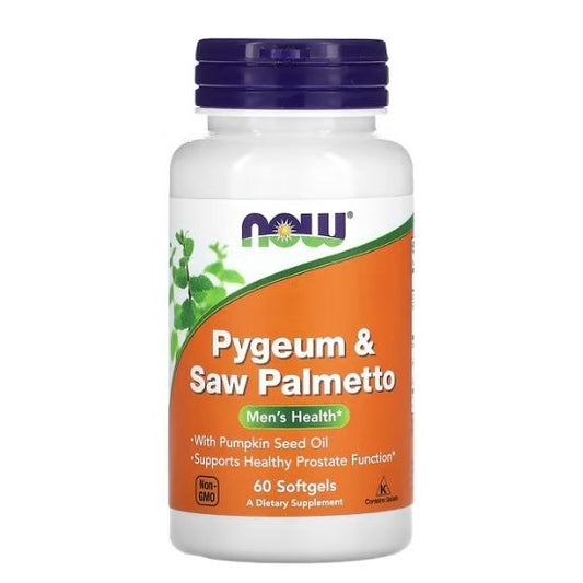 Pygeum si Saw Palmetto Extract, 60 Capsule Moi,  NOW Foods - Vitax.ro