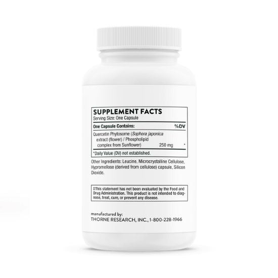 Quercetin Phytosome, 250 mg, 60 Capsule, Thorne Research - Vitax.ro