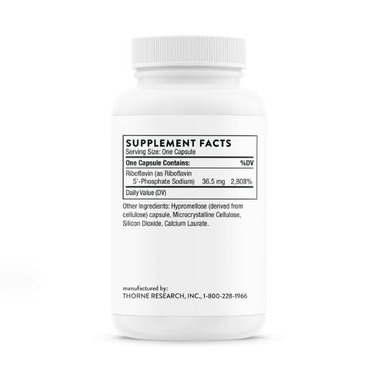 Riboflavină 5' fosfat, 60 capsule, Thorne Research - Vitax.ro