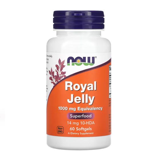Royal Jelly, 1000mg Equivalency, 60 softgels, NOW Foods - Vitax.ro