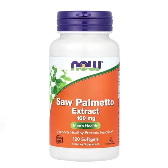 Saw Palmetto Extract, 160mg, 120 softgels, NOW Foods - Vitax.ro