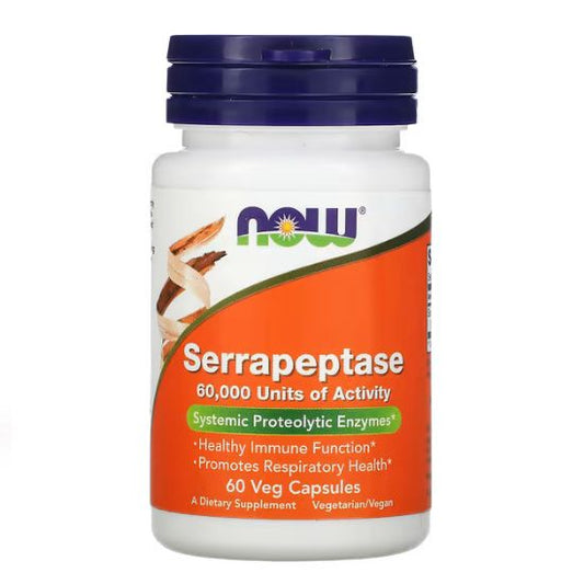 Serrapeptase, 60 vcaps, NOW Foods - Vitax.ro