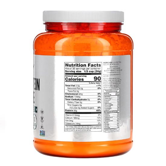 Soy Protein Isolate, Unflavored, 907g, NOW Foods - Vitax.ro