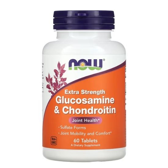 Glucosamine & Chondroitin Extra Strength, 60 tabs, NOW Foods - Vitax.ro