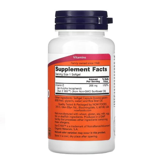 Sun-E, 400 IU, 60 softgels, NOW Foods - Vitax.ro