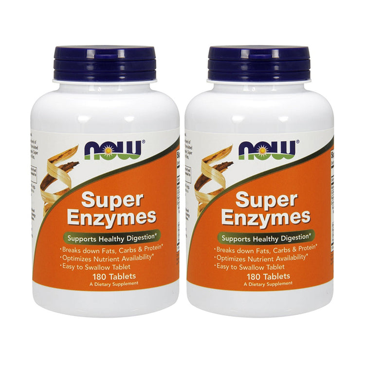 Pachet Super Enzymes - 180 tabs, NOW Foods - Vitax.ro