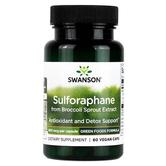 Sulforaphane from Broccoli Sprout Extract, 400mcg, 60 vcaps, Swanson
