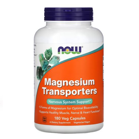 Magnesium Transporters, 180 vcaps, NOW Foods - Vitax.ro