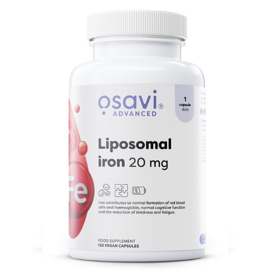Liposomal Iron, 20mg, 120 vegan caps, Osavi - Vitax.ro