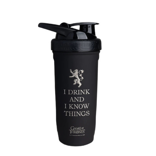 Reforce Stainless Steel, Game Of Thrones, I Drink and I Know Things, 900 ml, SmartShake - Vitax.ro