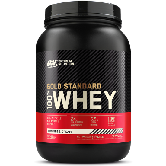 Gold Standard 100% Whey, Cookies & Cream, 896g, Optimum Nutrition - Vitax.ro