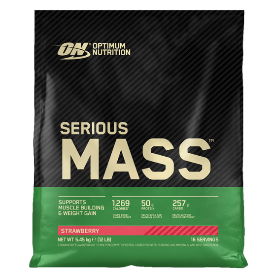 Serious Mass, Strawberry, 5450g, Optimum Nutrition - Vitax.ro