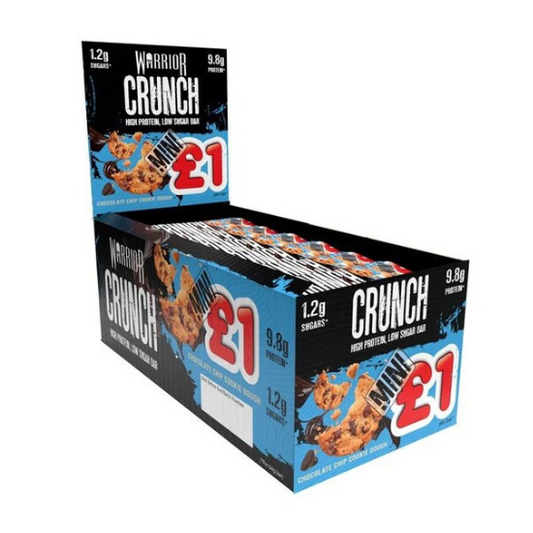 Crunch Bar Mini, Chocolate Chip Cookie Dough, 24 buc, Warrior - Vitax.ro