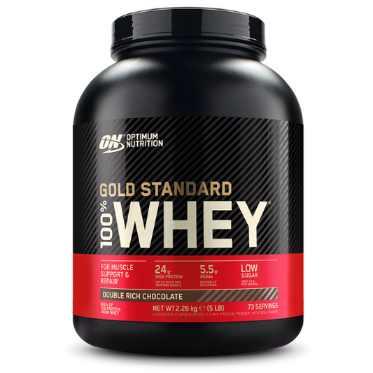 Gold Standard 100% Whey, Double Rich Chocolate, 2263g, Optimum Nutrition - Vitax.ro