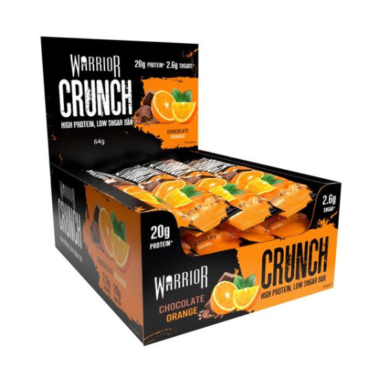 Crunch Bar, Chocolate Orange, 12 bars, Warrior - Vitax.ro