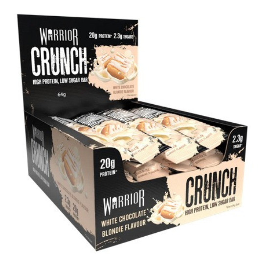 Crunch Bar, White Chocolate Blondie, 12 bars, Warrior - Vitax.ro