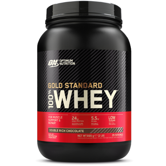 Gold Standard 100% Whey, Double Rich Chocolate, 899g, Optimum Nutrition - Vitax.ro