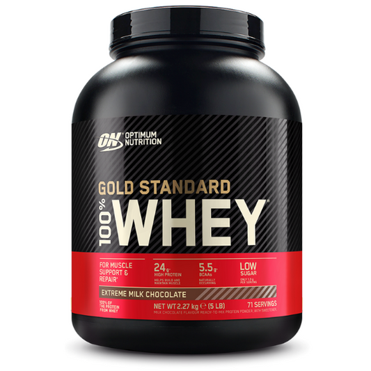 Gold Standard 100% Whey, Extreme Milk Chocolate, 2270g, Optimum Nutrition - Vitax.ro