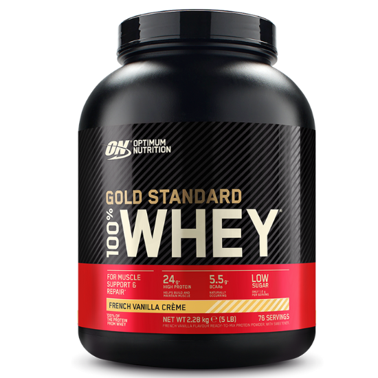 Gold Standard 100% Whey, French Vanilla Creme, 2280g, Optimum Nutrition - Vitax.ro