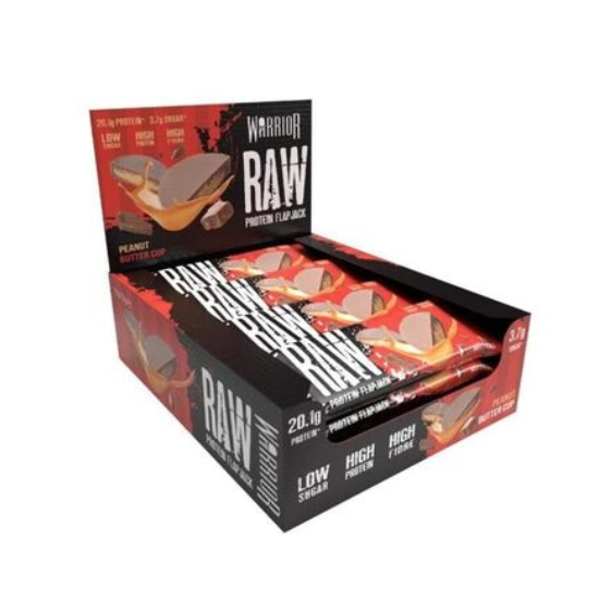 Raw Protein Flapjack, Peanut Butter Cup, 12 bars, Warrior - Vitax.ro