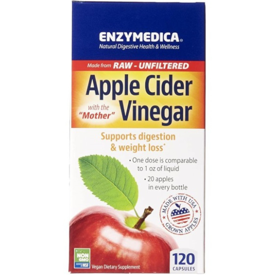Apple Cider Vinegar, 120 caps, Enzymedica - Vitax.ro