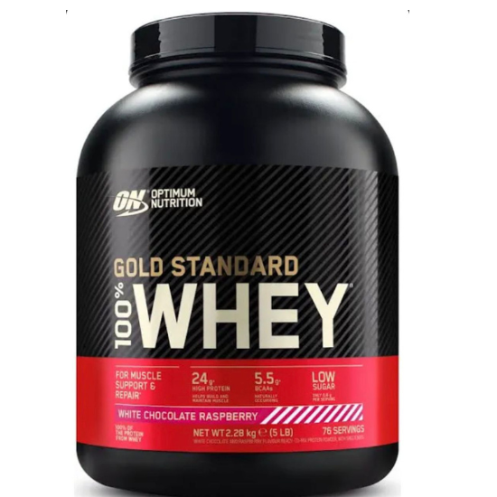 Gold Standard 100% Whey, White Chocolate Raspberry, 2280g, Optimum Nutrition - Vitax.ro