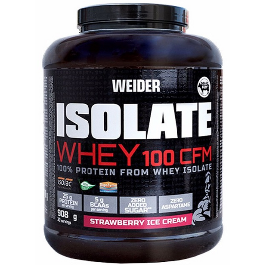 Isolate Whey 100 CFM, Strawberry Ice Cream, 908g, Weider - Vitax.ro