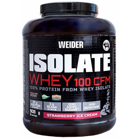 Isolate Whey 100 CFM, Strawberry Ice Cream, 908g, Weider - Vitax.ro
