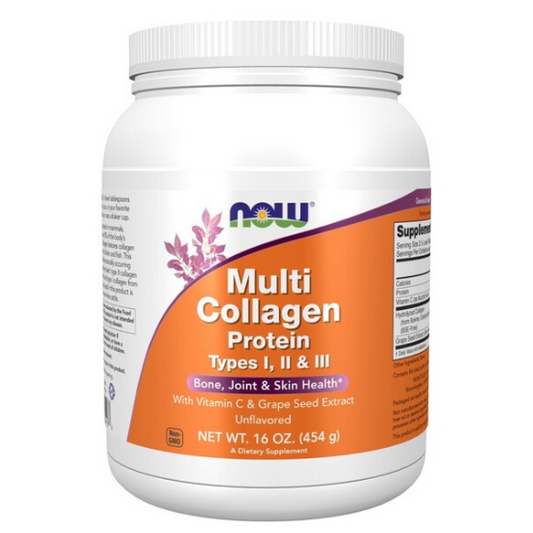 Multi Collagen Protein, 454g, NOW Foods