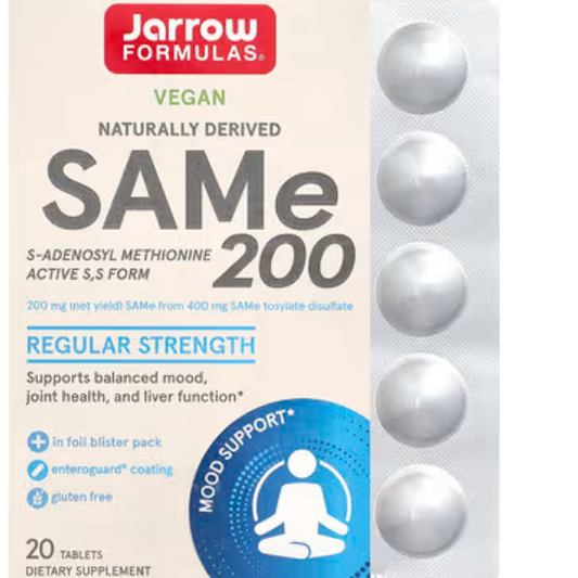 SAMe 200, 20 tabs, Jarrow Formulas - Vitax.ro