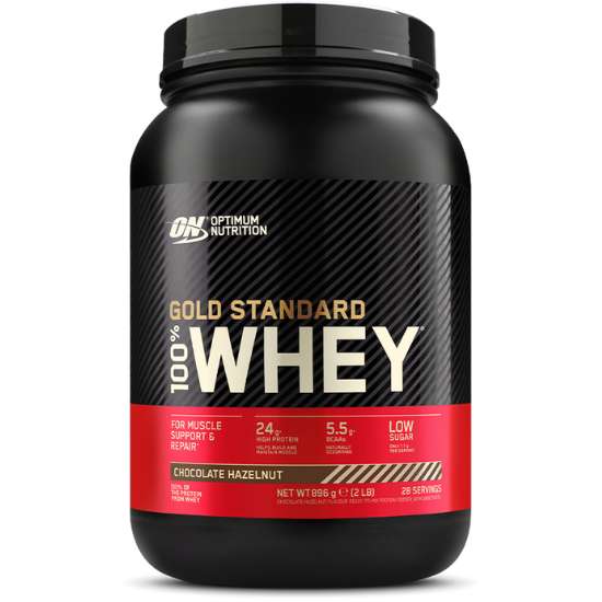 Gold Standard 100% Whey, Chocolate Hazelnut, 896g, Optimum Nutrition - Vitax.ro