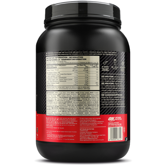 Gold Standard 100% Whey, Chocolate Hazelnut, 896g, Optimum Nutrition - Vitax.ro