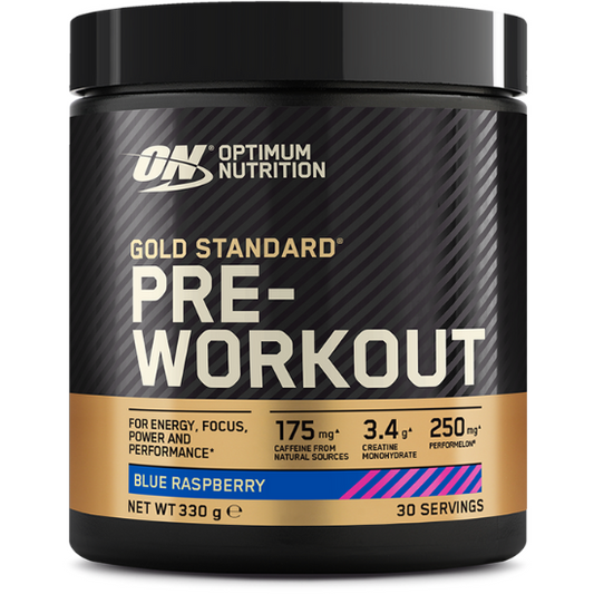 Gold Standard Pre-Workout, 330 g, Blue Raspberry, Optimum Nutrition - Vitax.ro