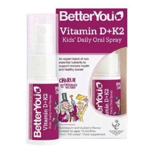 Vitamin D+K2 Kid's Daily Oral Spray, Bubblegum & Blueberry - 15 ml