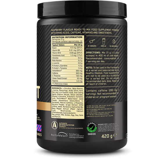 Gold Standard Pre-Workout Advanced, 420g, Blue Raspberry, Optimum Nutrition - Vitax.ro