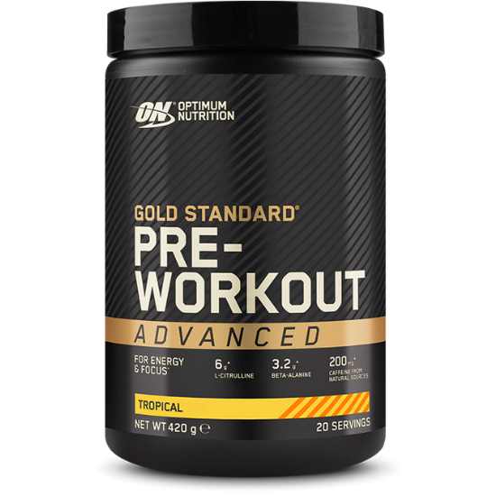 Gold Standard Pre-Workout Advanced, 420 g, Tropical, Optimum Nutrition - Vitax.ro