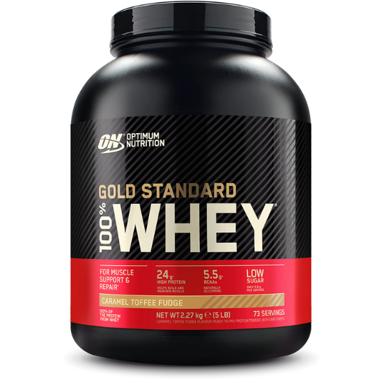 Gold Standard 100% Whey, 2270 g, Caramel Toffee, Optimum Nutrition - Vitax.ro