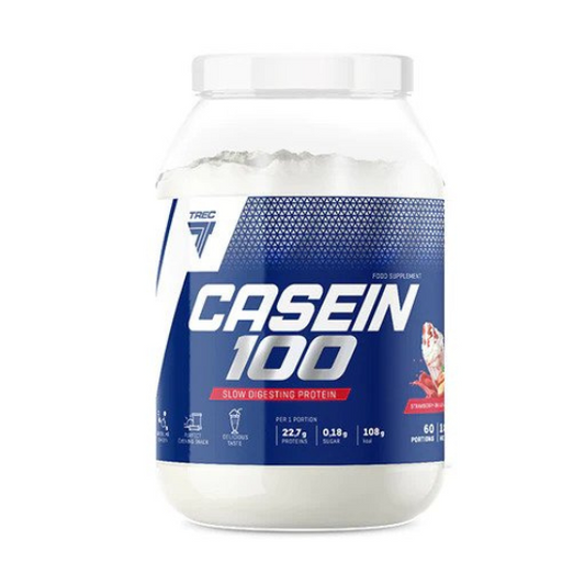 Casein 100, Strawberry, 1800g, Trec Nutrition - Vitax.ro