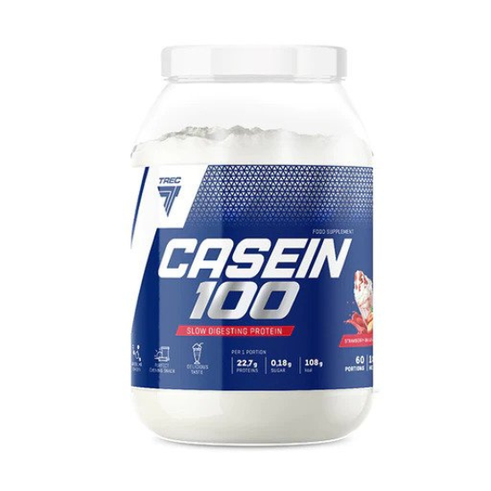 Casein 100, Strawberry, 1800g, Trec Nutrition - Vitax.ro