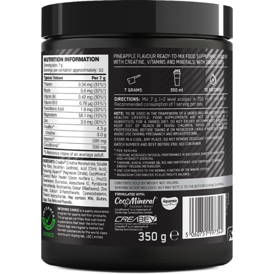 Platinum Creatine Plus, 350 g,  Pineapple, Optimum Nutrition - Vitax.ro