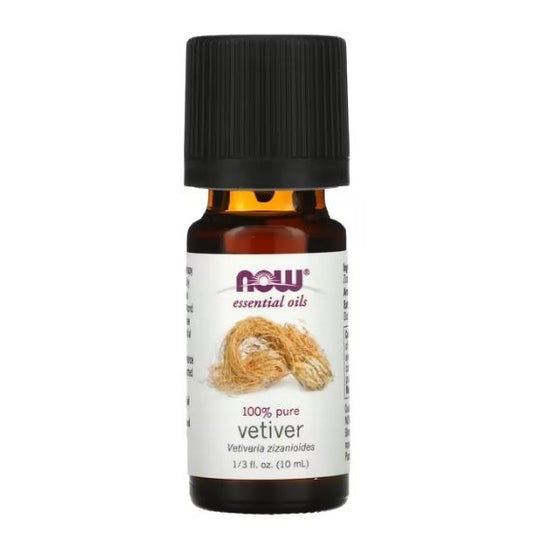 Essential Oil, Vetiver Oil, 10 ml, NOW Foods - Vitax.ro