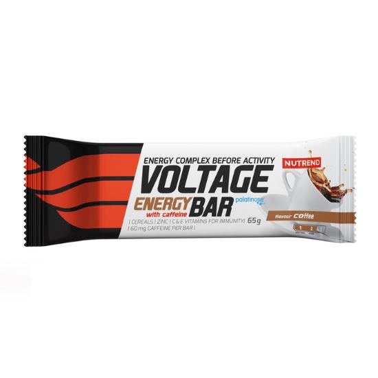 Voltage Energy Bar with Caffeine, Coffee, 25 x 65 g, Nutrend - Vitax.ro