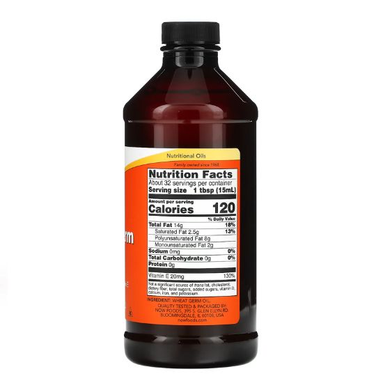 Wheat Germ Oil, Liquid, 473ml, NOW Foods - Vitax.ro