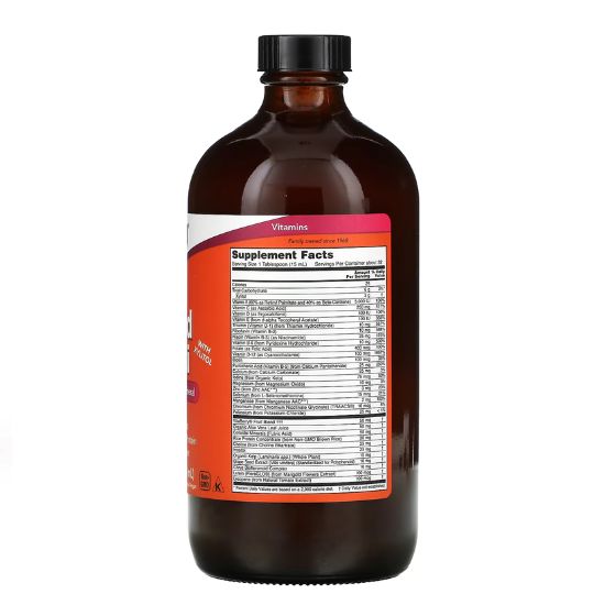 Liquid Multi, Tropical Orange (Iron Free), 473 ml, NOW Foods - Vitax.ro