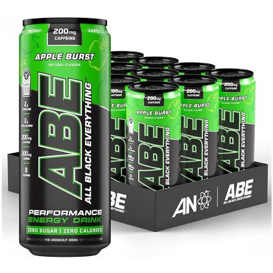 ABE Energy + Performance Cans, Apple & Elderflower, 12 x 330 ml, Applied Nutrition