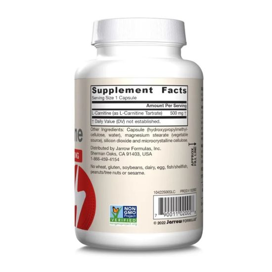 Acetyl L-Carnitine, 500mg, 60 vcaps, Jarrow Formulas - Vitax.ro
