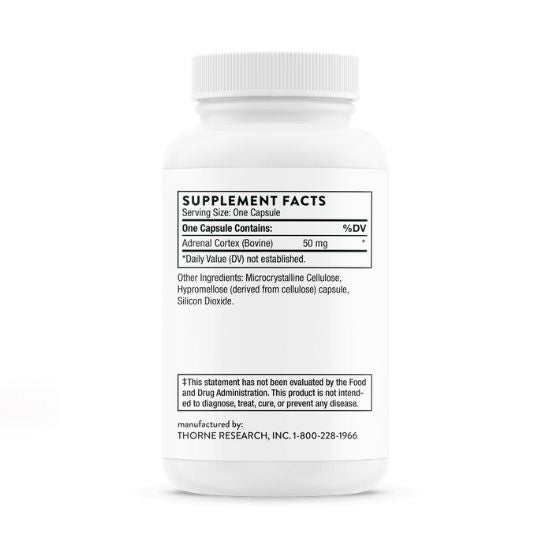 Cortex suprarenal, 50mg, 60 capsule, Thorne Research - Vitax.ro