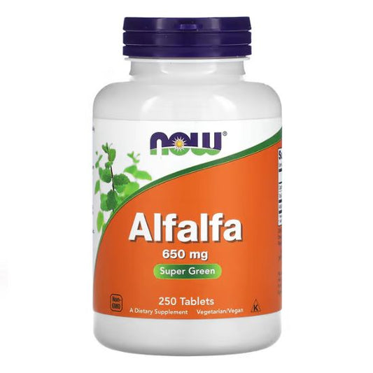 Alfalfa, 650mg, 250 tablets, NOW Foods - Vitax.ro