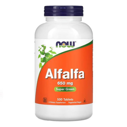 Alfalfa, 650mg, 500 tablets, NOW Foods - Vitax.ro